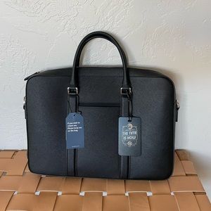 Manhattan Monochrome Leather Briefcase